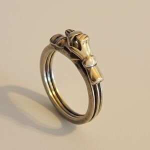 Fede Gimmel Victorian Sterling Silver   Taxco Betrothal Sz 5.5